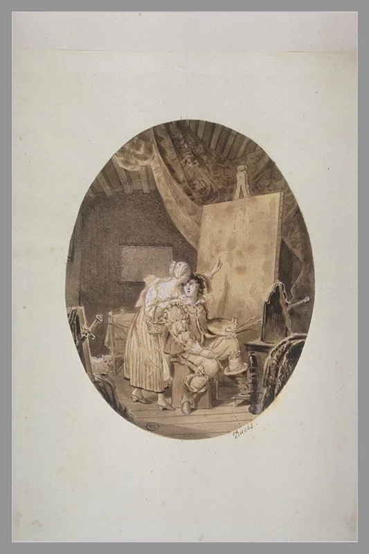 Pittore nel suo studio - Dipartimento di Arti Grafiche, Louvre, Parigi